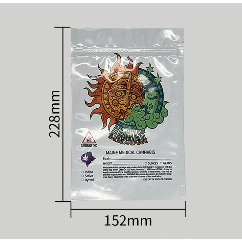 Alien Design Resealable Cannabis Mylar Bags